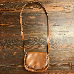 Womens Leather Brown Crossbody Bag